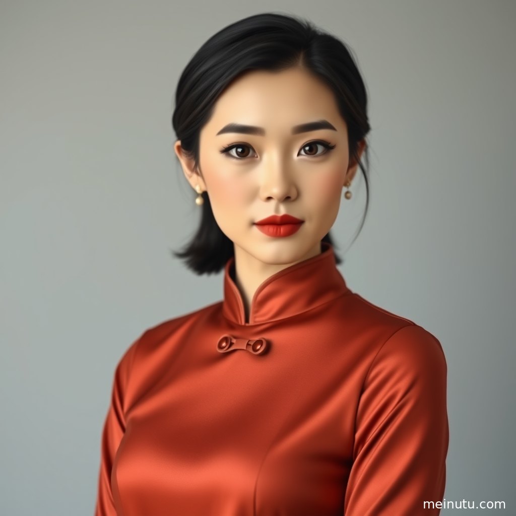 打旗袍复古写真画面以窗边逆光呈现安静含蓄的东方人像美感。