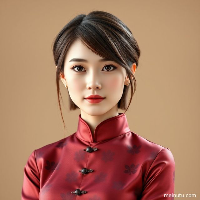 Asian Model改良旗袍连衣裙写真｜窗边电影感光影旗袍美女图片