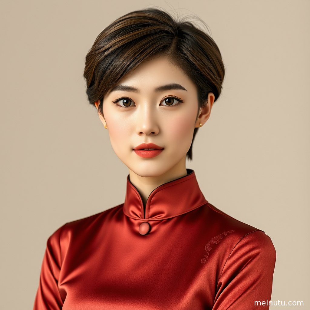 性感旗袍风格图集画面，年轻成年女性在窗前展现优雅安静的东方气质。