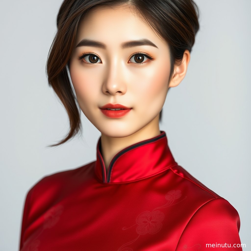 旗袍美女倚靠窗边拍摄，三分法构图呈现温柔静雅的东方人像氛围。