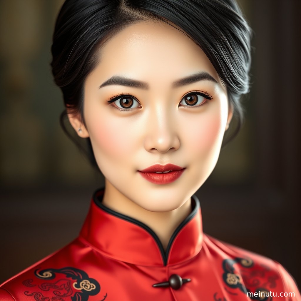 旗袍美女坐在窗边，温暖自然光营造安静优雅的人像氛围。