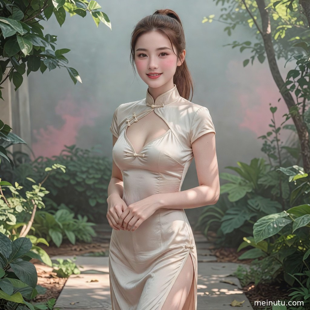 高清旗袍写真特写呈现真丝质感、开衩线条与电影感光影氛围。