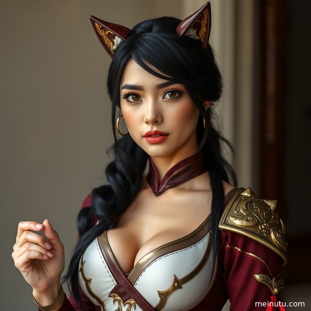 窗边高光氛围中的cosplay美女以优雅姿态展现高清COS写真质感。