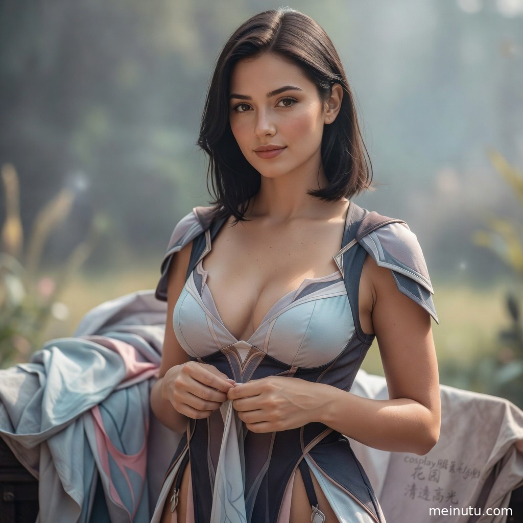 成年女性动漫cos造型搭配清透高光画质，适合作为欧美美女壁纸素材。