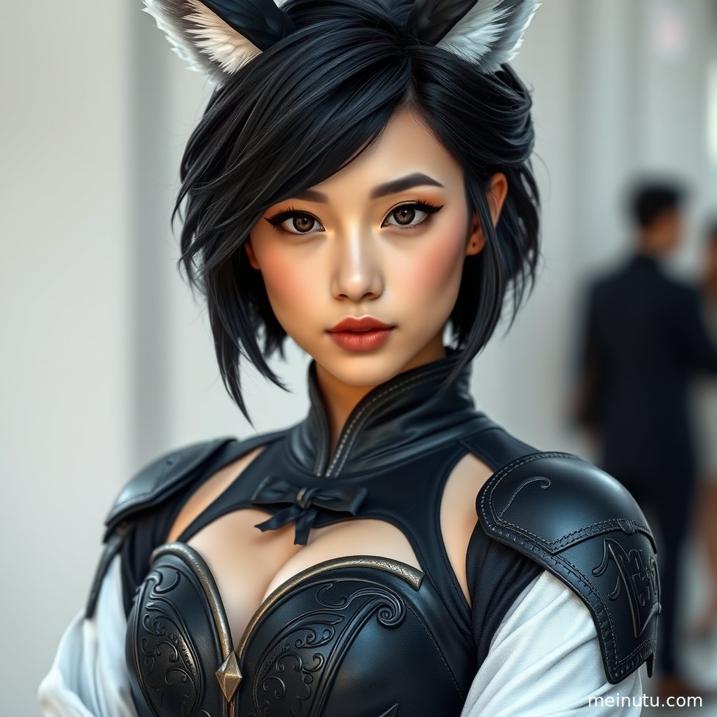 coser写真以简洁背景突出角色扮演造型，画面适合竖版壁纸收藏。