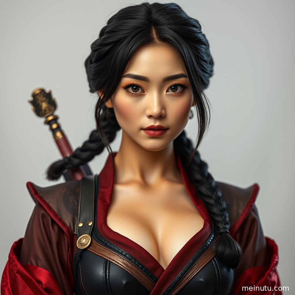 Stylish sexy cosplay photos scene featuring an adult woman in a refined studio portrait wallpaper composition.
