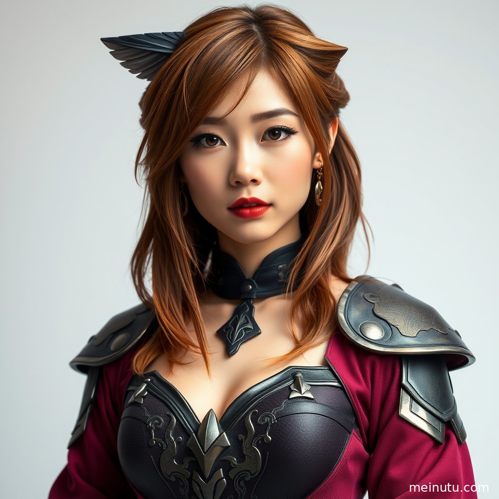 cosplay美女穿奇幻风服饰倚靠窗边展现柔和光影。