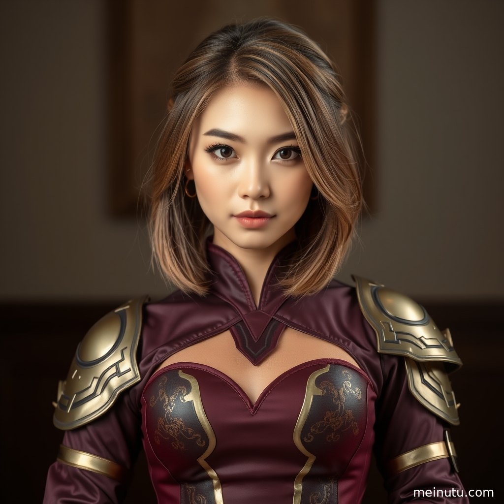 王者荣耀角色cosplay图集画面呈现精致配饰、自然绿意和适合作壁纸的高清质感。