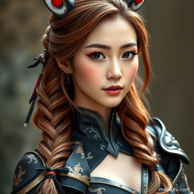 舞法天女cosplay服装写真：晨光电影感光影下的asian model侧身回眸