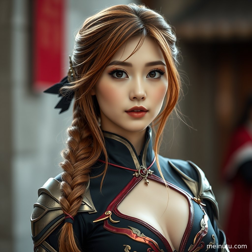 舞法天女cosplay服装写真特写，彩色礼服与发饰在柔和晨光下显得精致明亮。