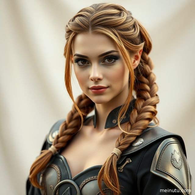 European-Style Adult Woman Cosplay Photoshoot with Soft Backlight