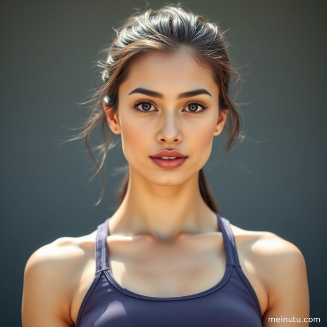 Latina Fitness Model Photos in Yoga Set, Natural Light Street Portraits