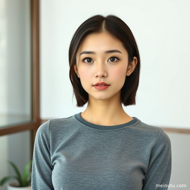 大胆美女写真图集：晨光柔和逆光下的清新写真全身构图