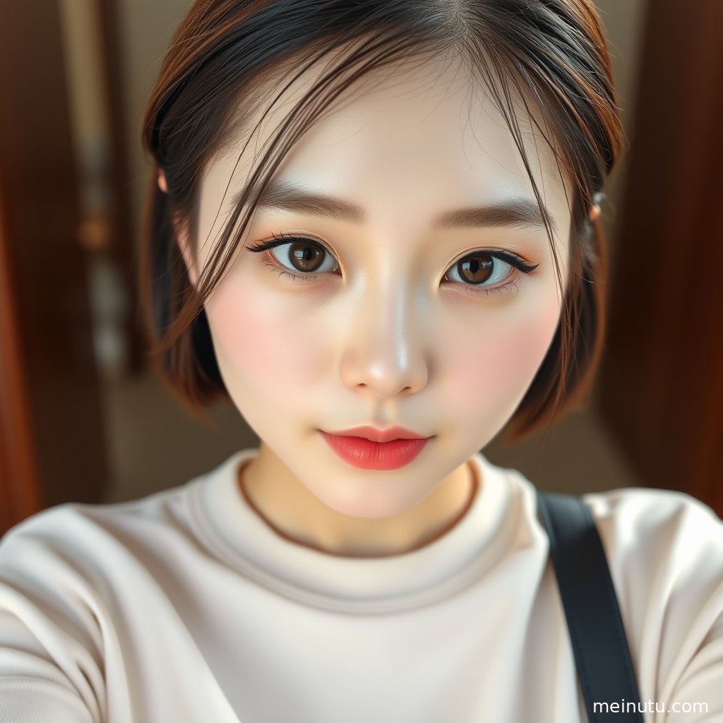 大胆美女写真中，年轻成年女性以自然站姿面对镜头，浅色背景与晨光增强通透感。