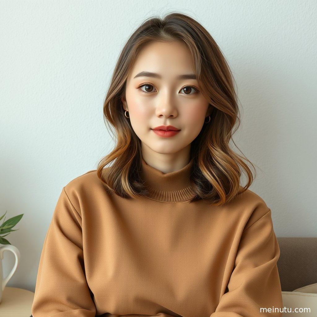 成年女性置身主题场景中，画面强调韩国美女写真 室内柔光 暖色侧光的柔和光线与高清画质。