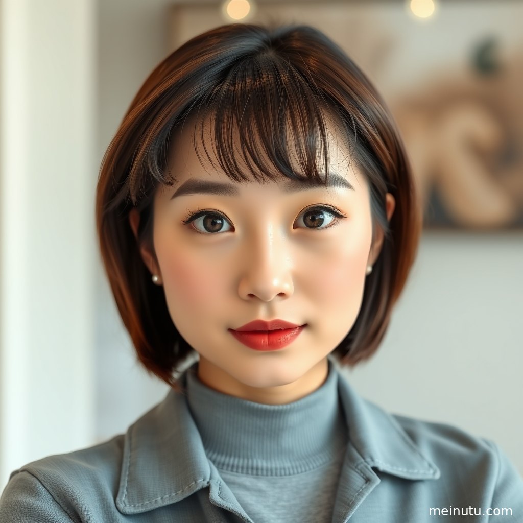 年轻成年女性在海岸步道取景，柔和自然光突出日系清新街拍风格。