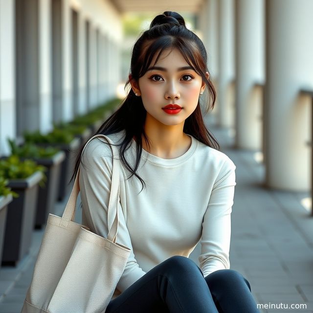 清纯美女唯美写真：阴天漫射光街拍俯拍清新写真图集
