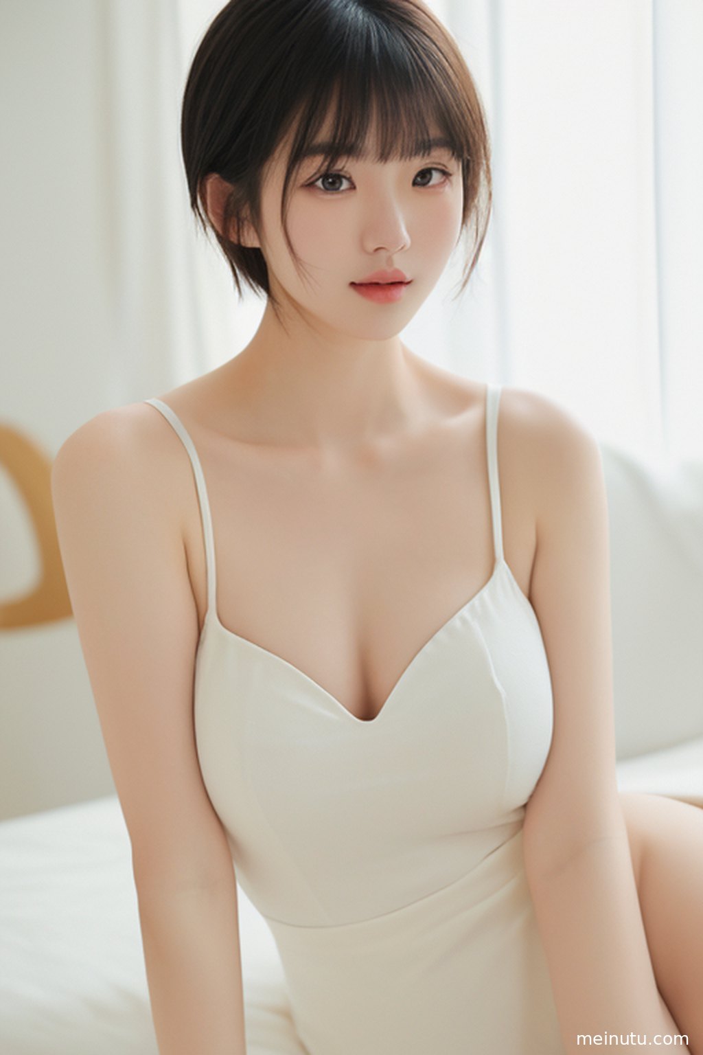女性置身主题场景中，画面强调美女艺术写真 花园 电影感光影的柔和光线与高清画质。