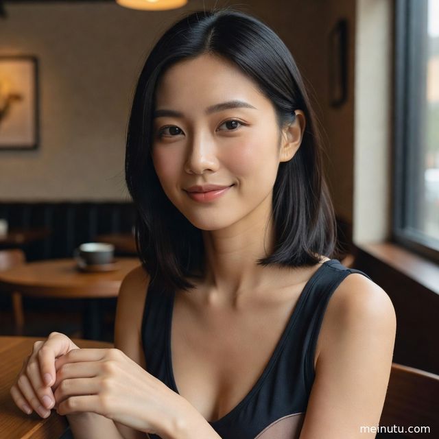 森系户外窗边清新写真：阴天漫射光俯拍清纯美女图集