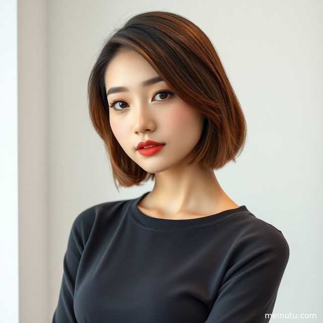 学院风清新写真：窗边暖色侧光日系清新美女图片