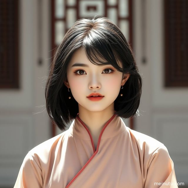 Chinese Hanfu Photoshoot in Courtyard Light | Asian Women Traditional Chinese Dress Portraits