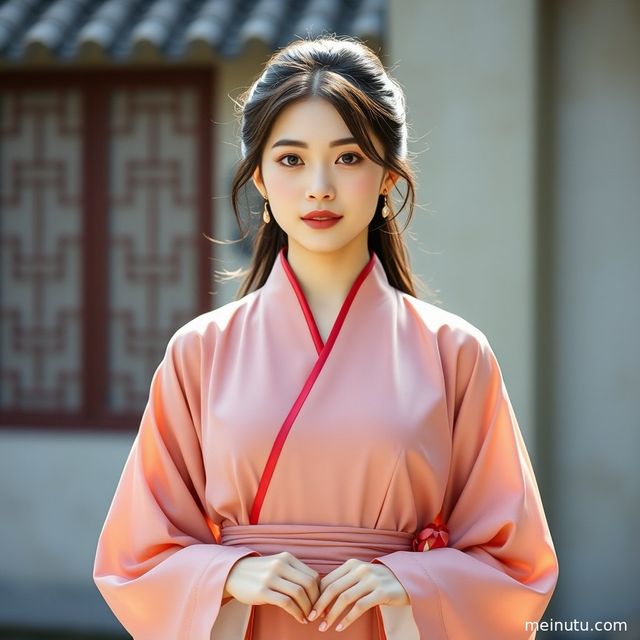 Elegant Hanfu Photoshoot (006) - Soft Indoor Light & Backlight Full Body Shots