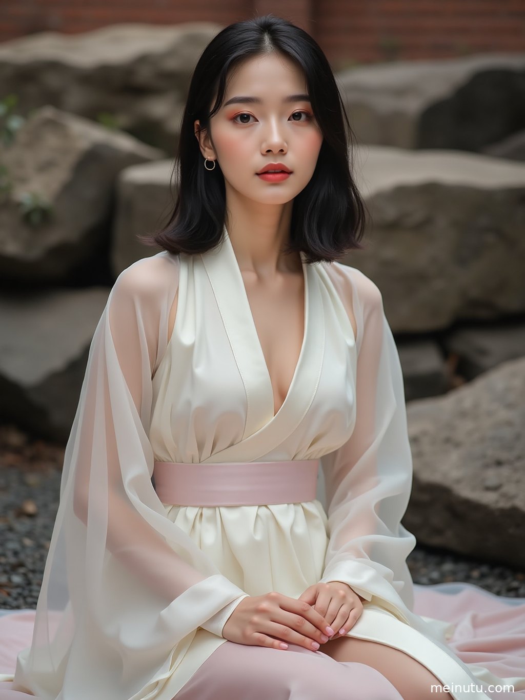 High-resolution asian girl photos style gallery with balanced composition, garden scenery, and elegant hanfu portrait wallpaper appeal.