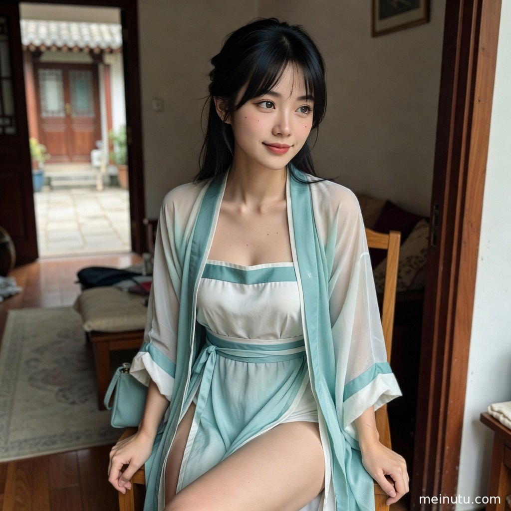 低角度拍摄的明制汉服婚礼流程图集画面，年轻成年女性在朱红门庭前完成传统行礼片段。