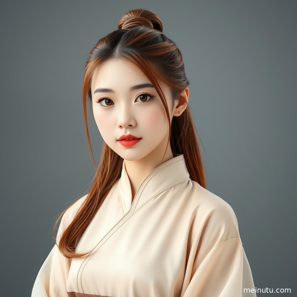 汉服美女置身温暖窗边逆光，画面带有安静柔和的国风写真氛围。