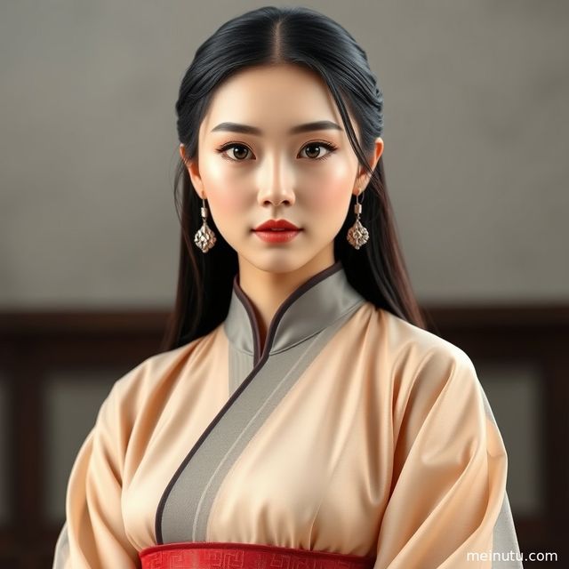 Chinese Hanfu Photoshoot by the Window with Short Hair | Asian Women Portrait Wallpaper