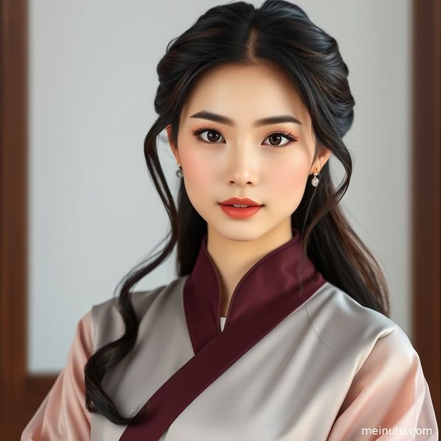 Asian汉服美女宋制汉服拍照写真｜庭院阴天漫射光国风写真