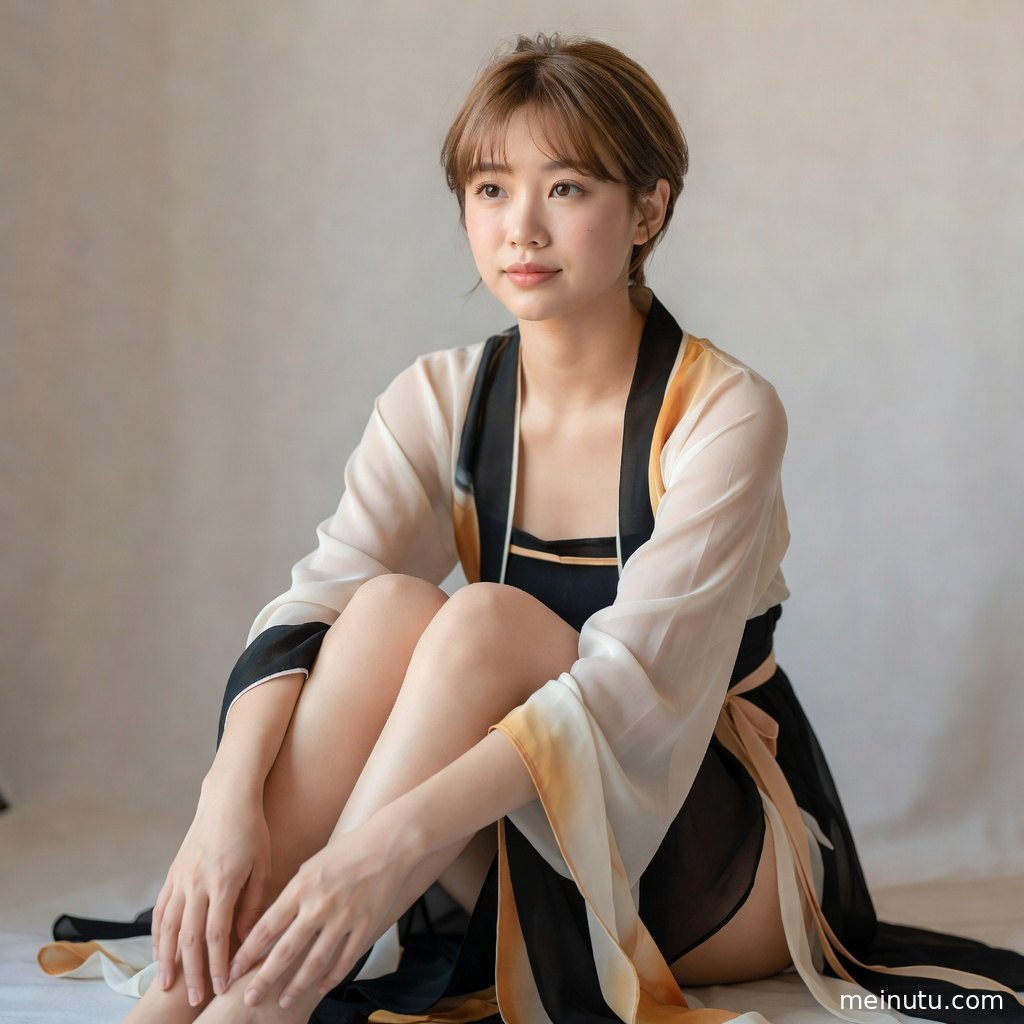 汉服模特佩戴发簪与精致妆容，倚靠中式庭院栏杆展现国风写真质感。