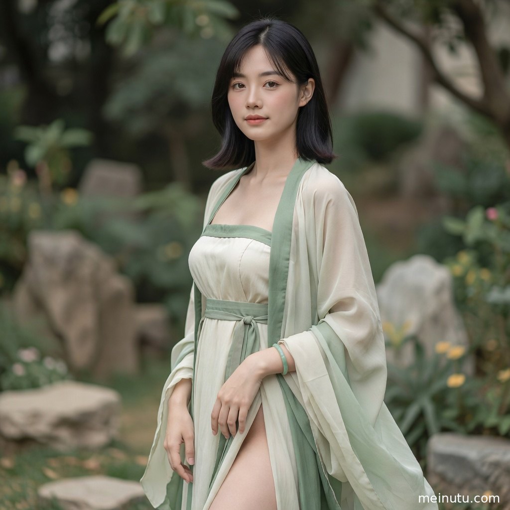 高清汉服图集特写呈现刺绣衣纹、发饰与温柔光影下的东方韵味。