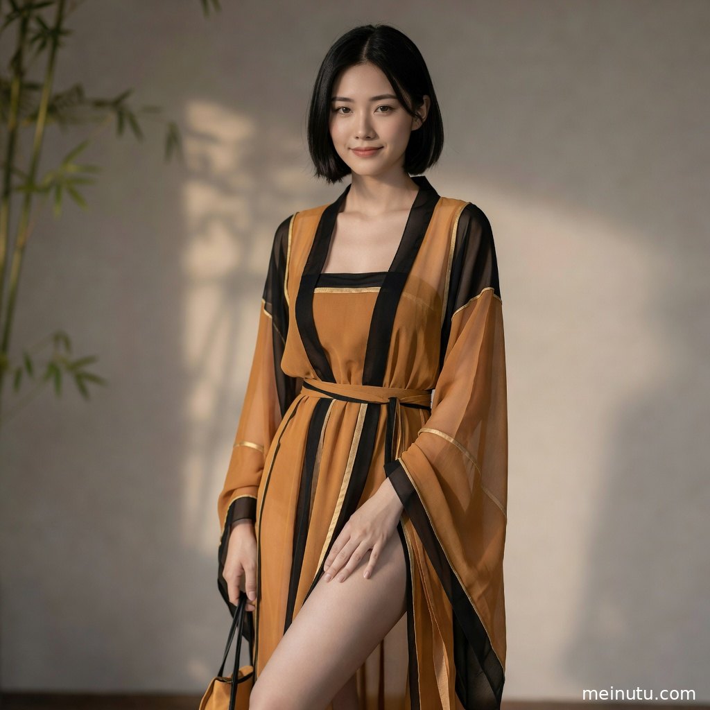 国风汉服写真特写展现发饰、披帛与唐式服饰层次，适合作为高清 壁纸参考。