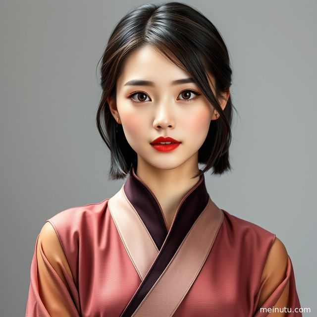 Asian汉服美女花园自然光婚纱造型｜汉服写真与古风写真图集