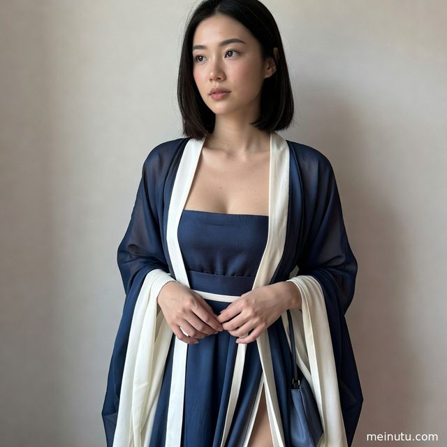 Asian Women庭院柔和逆光汉服写真图集｜汉服美女全身古风写真