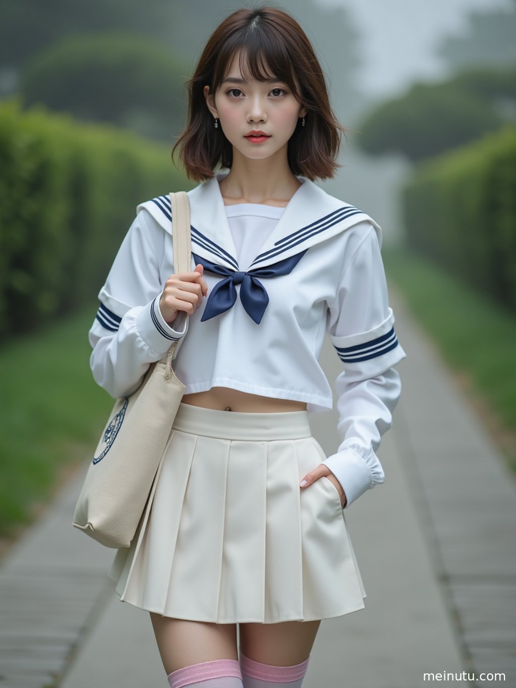 女性在窗前，散发着清新活力的气息。