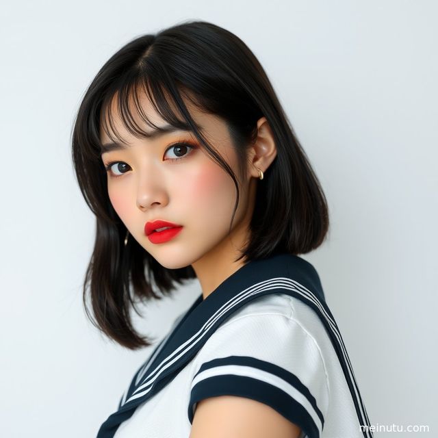 jk制服吧写真：晨光清透高光JK美女半身图集