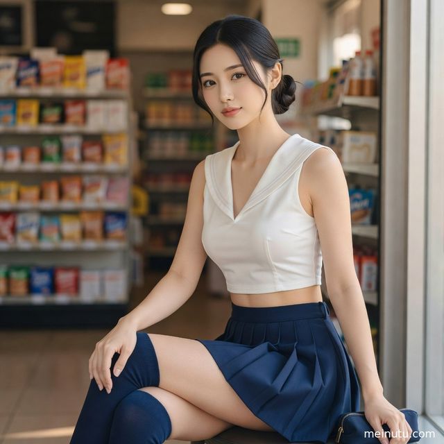 JK制服福利写真｜晨光暖色侧光下的JK美女制服写真图集
