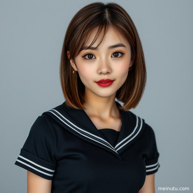 jk制服是啥｜自然光街拍JK制服写真，年轻成年女性半身制服写真图集