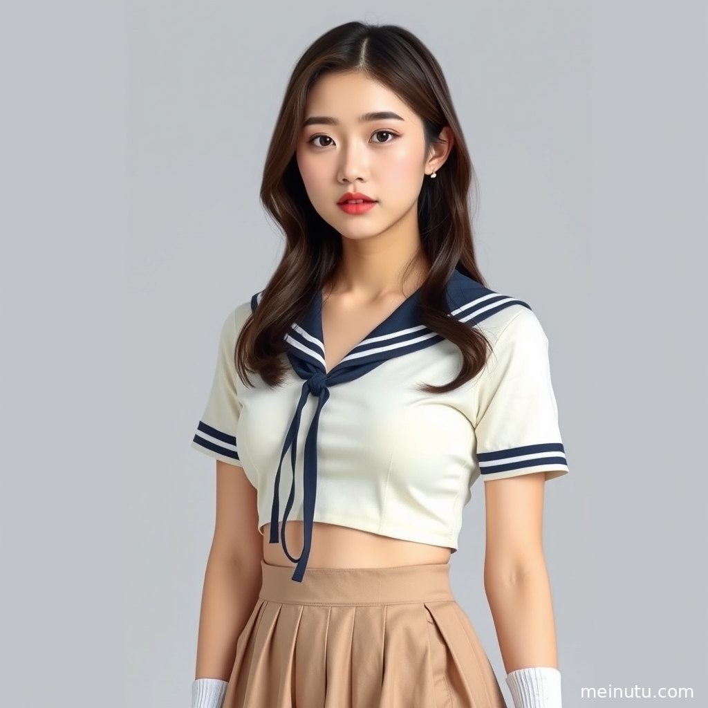 成年女子的jk制服袜写真近景，柔和漫射光突出腿部线条、面料质感与高清细节。