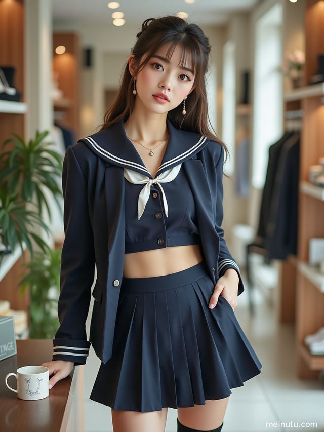 jk制服正版 庭院 自然光 · 高清写真图集