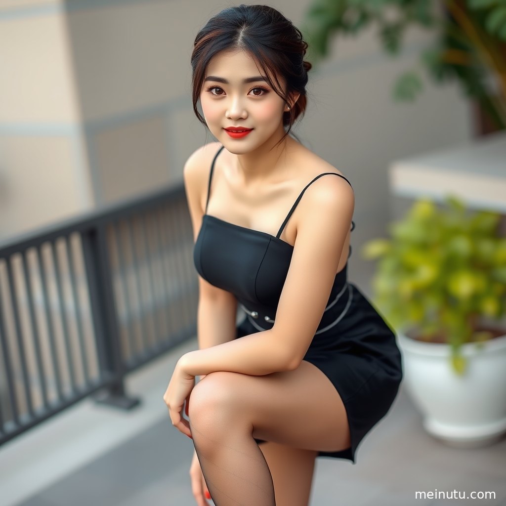 海风吹动轻薄裙摆，成年女性白丝造型在暖色逆光中呈现清新写真感。