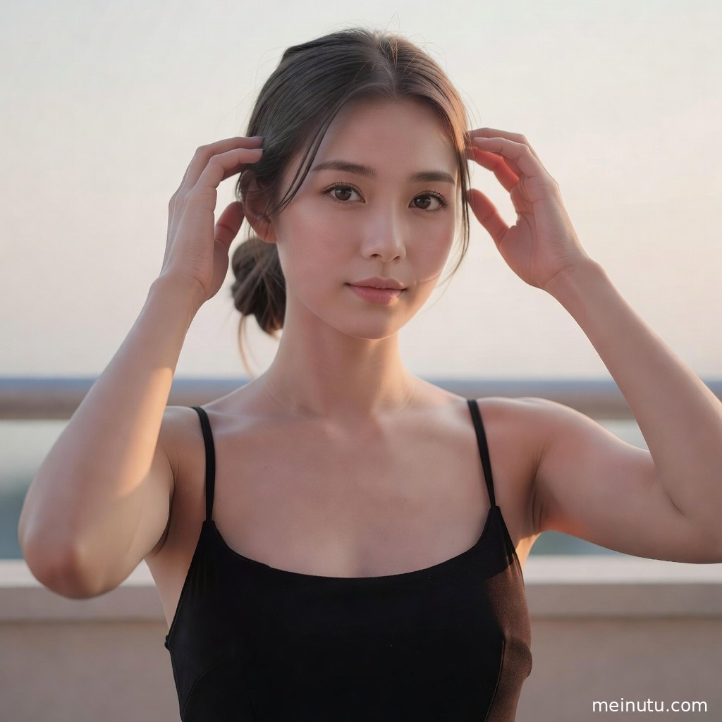 低角度视角捕捉黑丝美腿与柔和光晕，适合作为高清美腿写真壁纸。