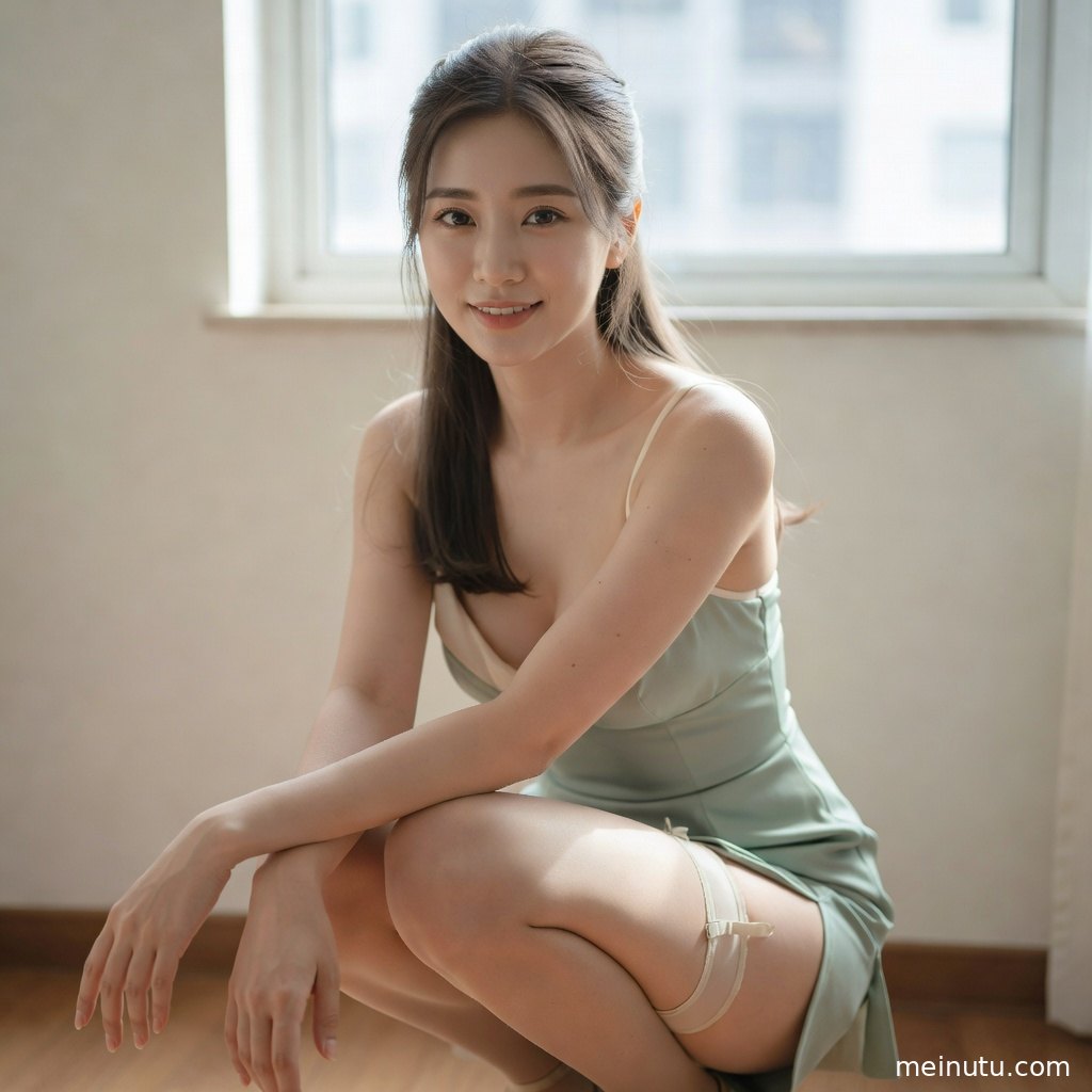 黑丝美腿在窗边柔光中自然伸展，画面清晰细腻适合作为写真素材