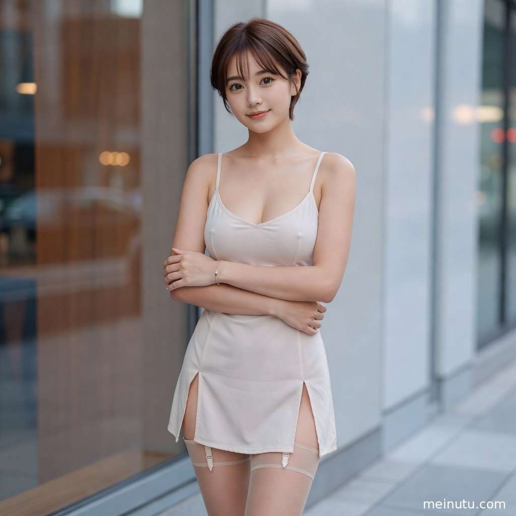 阴天自然光中的优雅丝袜图集画面，窗边场景带来柔和质感与清冷氛围。