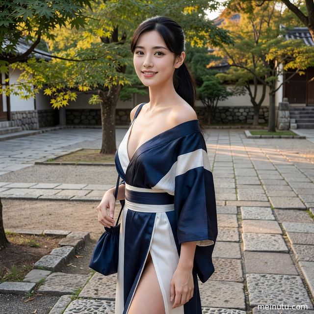和服庭院写真｜日系和风和服美女高清图集