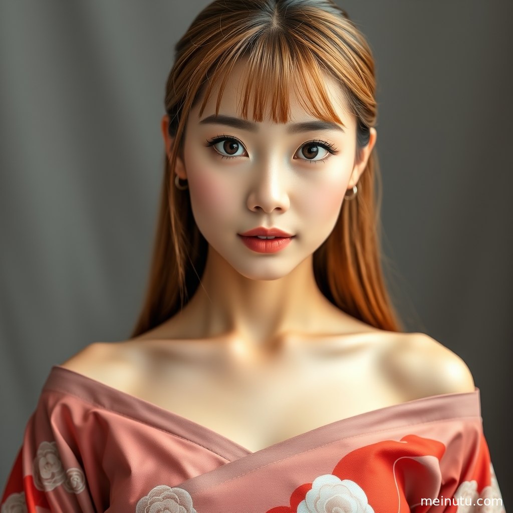 日系和风街拍中成年女性侧身站立，暖光映出柔和氛围。