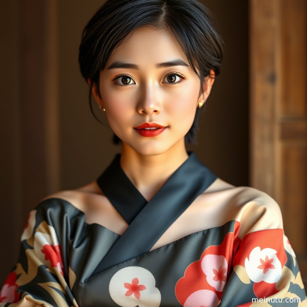 日系和风街景中的成年女性和服造型，画面清透适合作为高清壁纸。