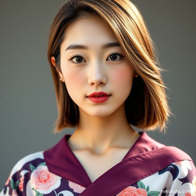 日本租和服写真｜Asian女性窗边柔和逆光全身构图